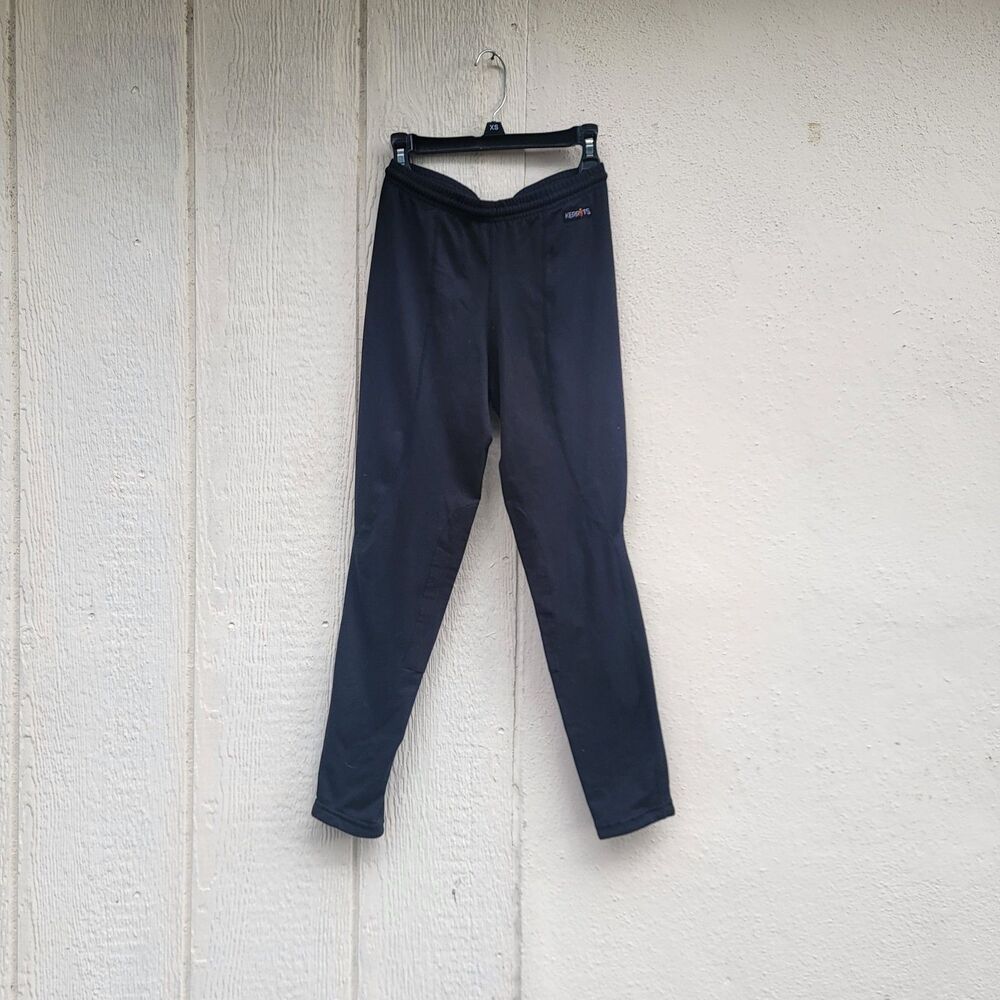 Kerrits Riding pants Kids size XL black pull on breeches Inner Knee Patches